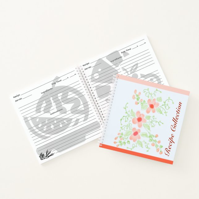 Orange And Pink Floral Notebook (Inside)