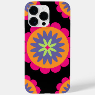 orange and pink floral shapes illustration Case-Mate iPhone 14 pro max case