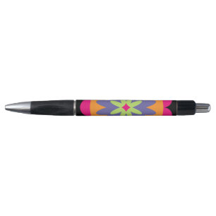 orange and pink floral shapes illustration pen
