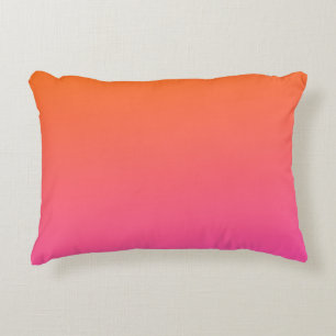 Orange and Pink Gradient Accent Pillow