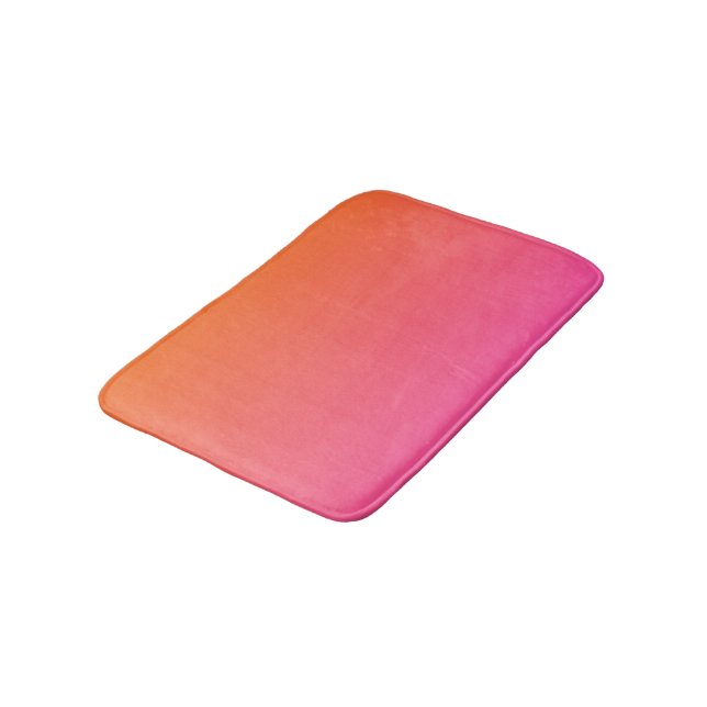 Orange and Pink Gradient Bath Mat (Angled)