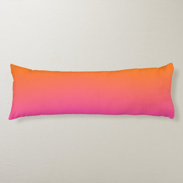 Orange and Pink Gradient Body Pillow (Front)