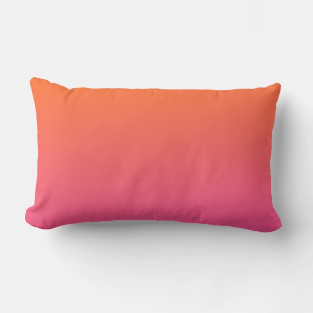 Orange and Pink Gradient Lumbar Pillow (Front)