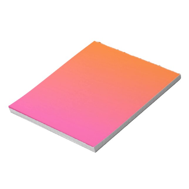 Orange and Pink Gradient Notepad (Rotated)