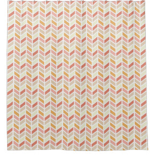 Orange and Pink Herringbone Pattern Design
