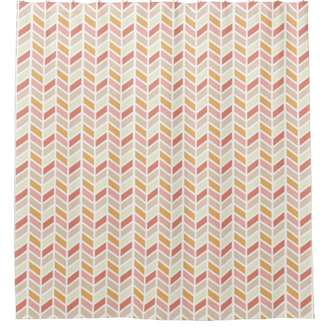 Orange and Pink Herringbone Pattern Design (Front)