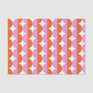 Orange and Pink Mid Century Modern Wavy Tissue Paper