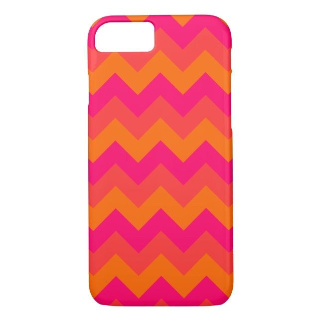 Orange and Pink Zigzag Case-Mate iPhone Case (Back)