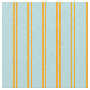 Orange and Powder Blue Coloured Pattern of Stripes Fabric