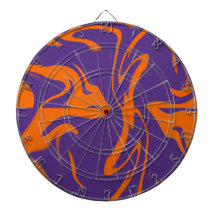Orange and Purple design dart board