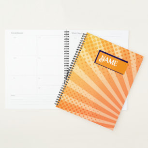 Orange and purple Dotted striped pattern Planner