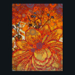 Orange and Purple Floral Modern Pop Art Poster<br><div class="desc">Orange and Purple Floral Modern Pop Art "flowers" "orange and purple floral pattern" "circles and bubbles" "pretty patterns" "modern" "mod" "concentric circles"</div>