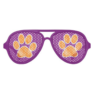 Orange and Purple Paw Print Shades