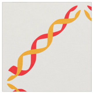 Orange and red curls fabric