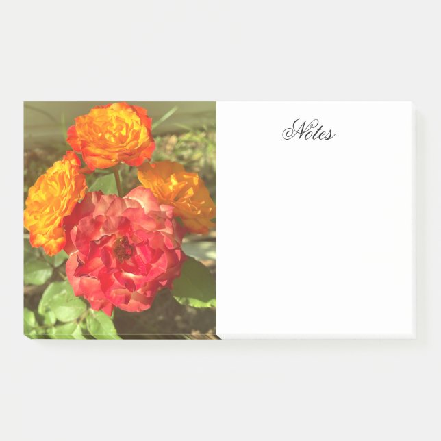 Orange And Red Flower Garden Post-it Notes (Front)