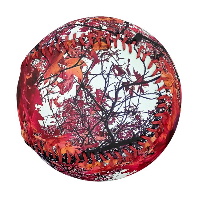 Orange and red leaves baseball (Front Right)