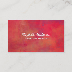 Orange and Red Painted Abstract Background Business Card