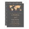 Orange and Smoky Grey World Map Wedding