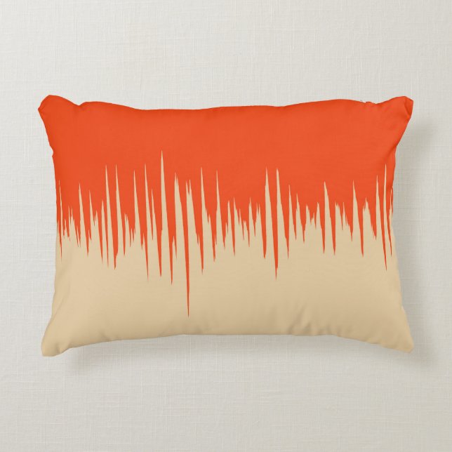 Orange and Tan Accent Pillow (Front)