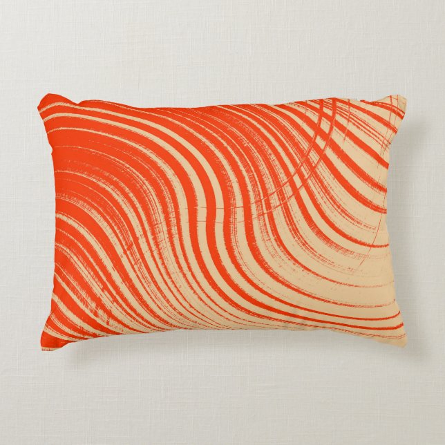 Orange and Tan  Accent Pillow (Front)
