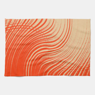 Orange and Tan Kitchen Towel