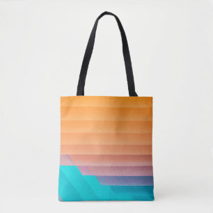 Orange and teal illustration tote bag