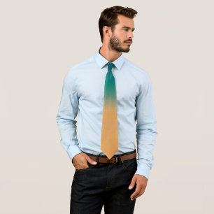 Orange and Teal Tie