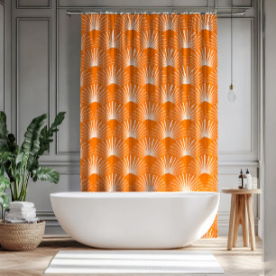 Orange and White Art Deco Pattern