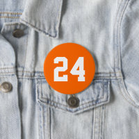 Orange and White Athlete Jersey Number