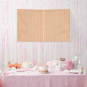 Orange and White Background with a Stylish Pattern Banner