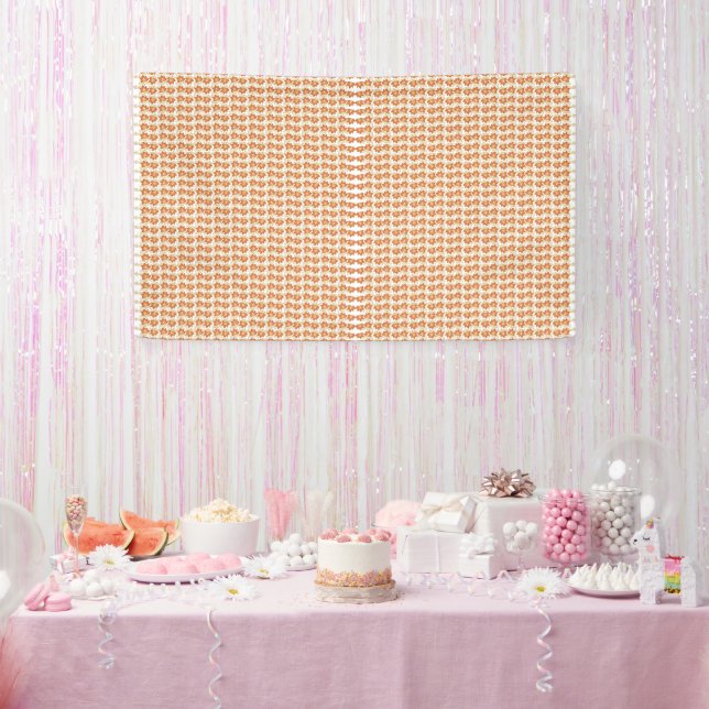 Orange and White Background with a Stylish Pattern Banner (Party)