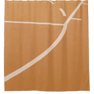 Orange and white basketball court lines