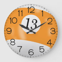 Orange and White Billiard #13 Ball    