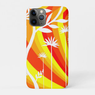 Orange and White Botanical Illustration iPhone 11 Pro Case