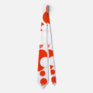 Orange and white bubbles party tie