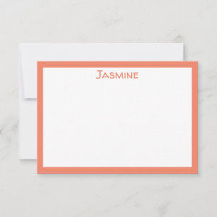 Orange and White Card