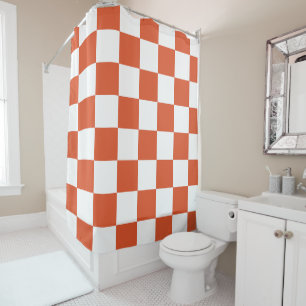 Orange and White Checkerboard Pattern