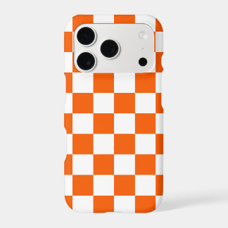 Orange and White Chequerboard Pattern 
