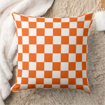 Orange and White Chequerboard Pattern 