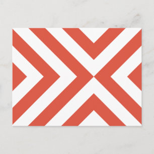 Orange and White Chevrons Postcard