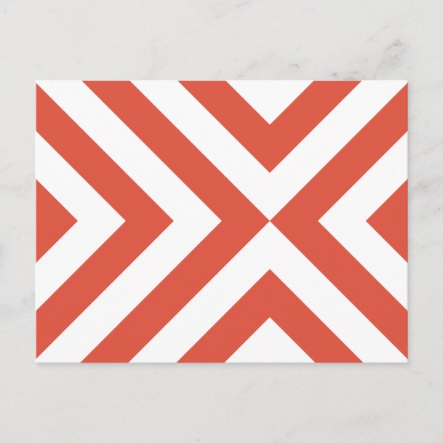 Orange and White Chevrons Postcard (Front)