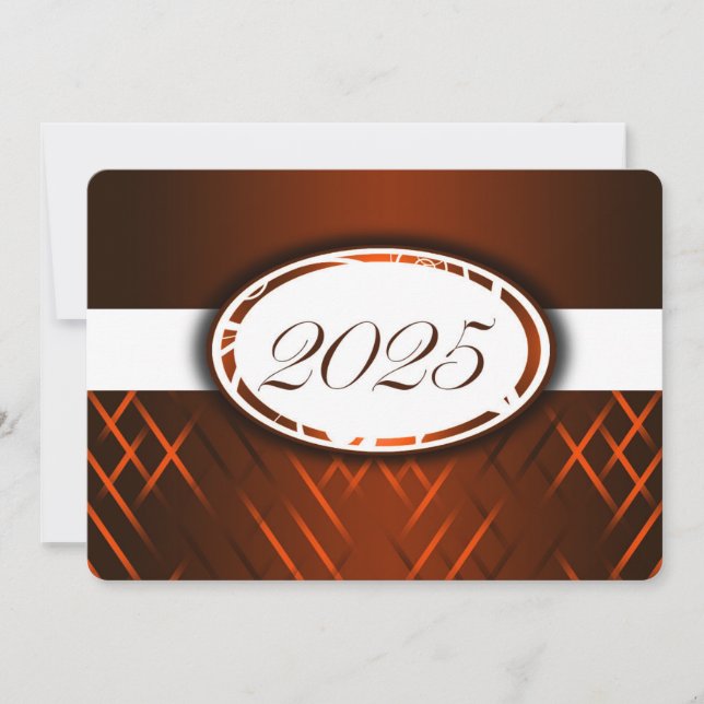 Orange and White Class of 2025 Invitations (Front)