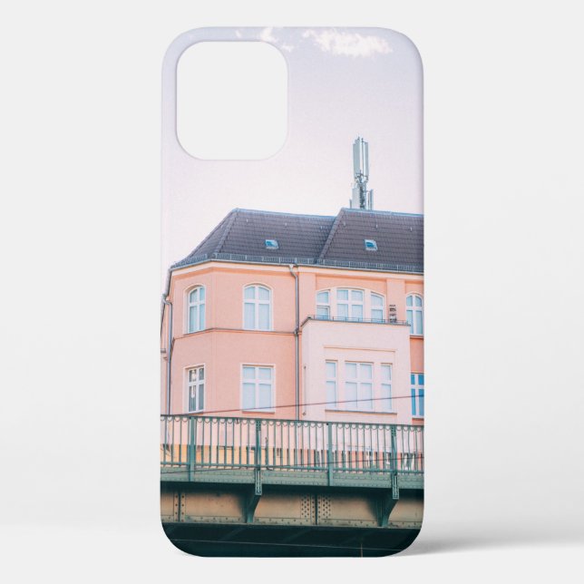 ORANGE AND WHITE CONCRETE BUILDING Case-Mate iPhone CASE (Back)