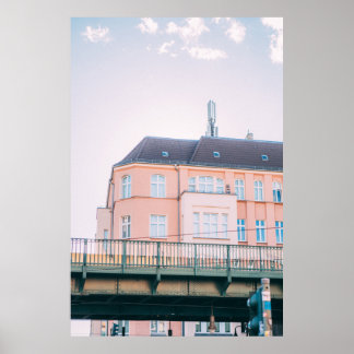 ORANGE AND WHITE CONCRETE BUILDING POSTER
