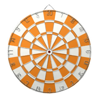 Orange And White Dartboard