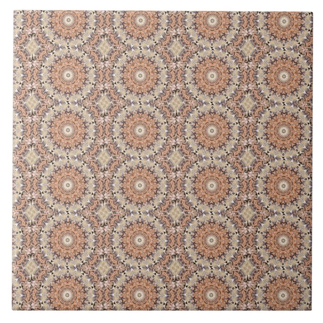 Orange and white delight tile (Front)
