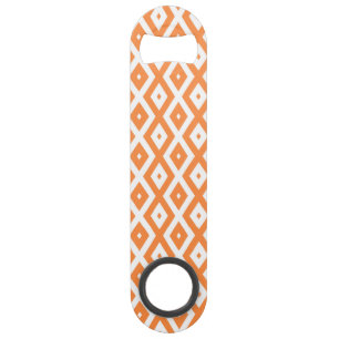 Orange and white diamond pattern bar key