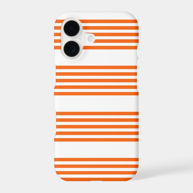 Orange and white five stripes pattern (Back)