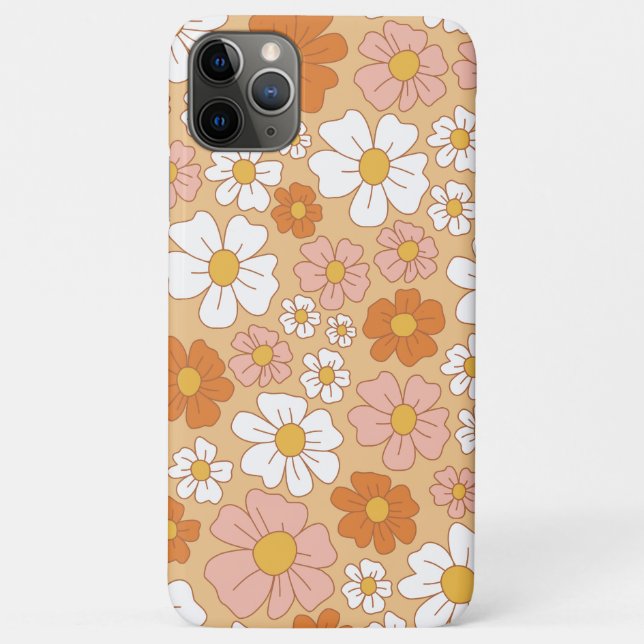 Orange and White Floral Case-Mate iPhone Case (Back)