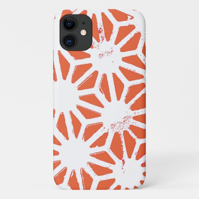 Orange and white geometric pattern Case-Mate iPhone case (Back)